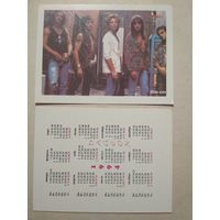 Карманный календарик. Артисты. Бон Джови 1994 год