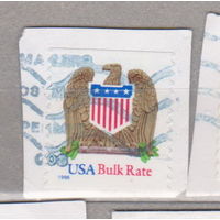 Флаг герб США 1996 год лот 1066 вырезки цена за 1 марку