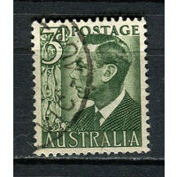 Австралия - 1950/1951 - Георг VI 3P - [Mi.203] - 1 марка. Гашеная.  (Лот 23BU)