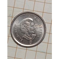 Канада 10 цент 2009 года .