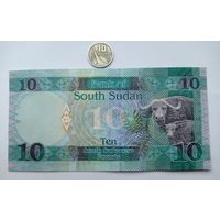 Werty71 Южный Судан 10 фунтов 2015 UNC банкнота