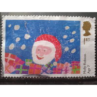 Англия 2013 Рождество, рисунок ребенка Михель-1,6 евро гаш