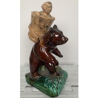 Статуэтка (Маша и медведь) Гжель 1950-1960г