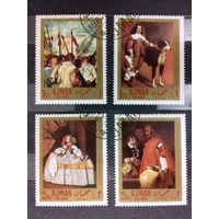 ОАЭ Аджман 1968 Испанская Живопись полная серия 4 марки