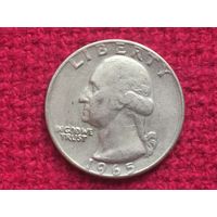 США 25 центов ( Квотер ) 1965 г.
