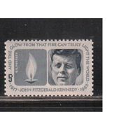 США-1964, (Мих.860) , ** , Личности , Кеннеди(одиночка),(2)