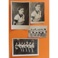 Фото "Волейболистки", команда завода "Луч", 1951 г., 4 шт.