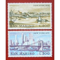 Сан-Марино. Города мира. Нью-Йорк. ( 2 марки ) 1973 года. 5-5.