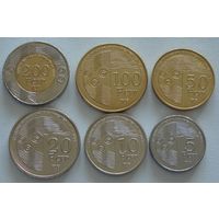 Французская Полинезия. "Таити" Набор из 6 монет = 5,10,20,50,100,200 франков 2021 года  Монеты не чищены!!!
