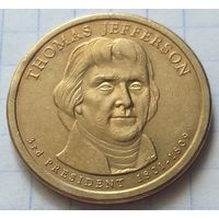США 1 доллар, 2007 Президент США - Томас Джеферсон (1801-1809)      P      ( П-2-5 )