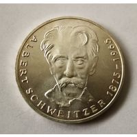 ФРГ 5 марок 1975 года G 100 лет со дня рождения Альберта Швейцера  СТАРТ 5 РУБ!!!