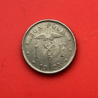 52-13 Бельгия, 1 франк 1923 г. Французский тип