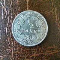 1/2 марки 1905 G Германия