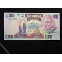 Замбия 50 квача 1986-88г UNC