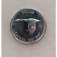 Канада 1967. 1 доллар 100 лет Конфедерации.