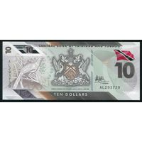 Тринидад и Тобаго 10 долларов 2020 г. P62. Серия AL. Полимер. UNC