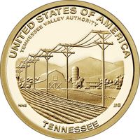 США 1 доллар 2022 Администрация долины Теннесси - серия Американские Инновации  Двор D UNC