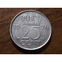 Нидерланды (Голландия) 25 центов 1978