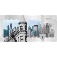 Острова Кука 1 доллар 2017г. Skyline Dollar "Торонто". Купюра в пластиковом слабе. 5гр.