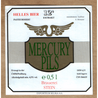 Этикетка пива Mercury Pils Чехия Ф561