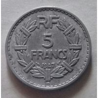 5 франков, Франция 1947 В, 1945 г.