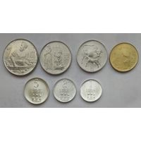 Сан-Марино 1, 2, 5, 10, 20, 50, 100 лир 1972 г. Цена за комплект
