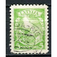 Латвия - 1934 - Герб и меч 5S - [Mi.233] - 1 марка. Гашеная.  (Лот 80EL)-T2P18