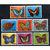 Бабочки Парагвай 1976 год серия из 8 марок