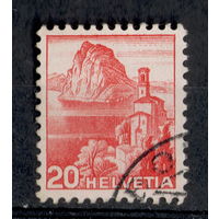 Швейцария  1938  Архитектура. Пейзажи. Церковь и гора Монте-Сан-Сальваторе - [Mi. 327]