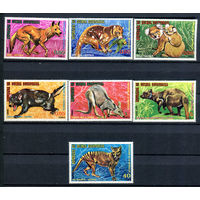 Экваториальная Гвинея - 1974г. - Австралийские животные - полная серия, MNH, одна марка с отпечатком на клее [Mi 467-473] - 7 марок