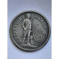 Серебряная медаль Вторая мировая война США Treasury Award Medal - US Treasury Award War Finance