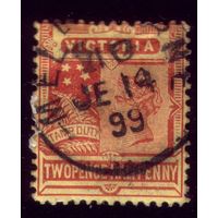 1 марка 1890 год Австралия Королева Виктория Mi 113 Gibbons 74