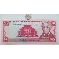Werty71 Никарагуа 50 кордоба 1985 UNC банкнота