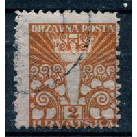 Королевство СХС, Хорватия - 1919г. - ангел мира, 2 f - 1 марка - гашёная. Без МЦ!