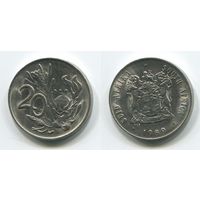 Южная Африка. 20 центов (1989, aUNC)