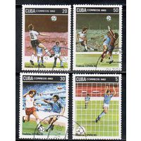 Спорт  Футбол Куба 1982 год серия из 4 марок