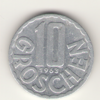 10 грошей 1963 г.