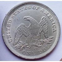 США 1 доллар 1856 год (серебро)