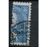 Португальские колонии - Индия - 1911 - Надпечатка нового номинала 2 REIS на 4T c вертикальным перфином - [Mi.246] - 1 марка. Гашеная.  (Лот 116Bi)