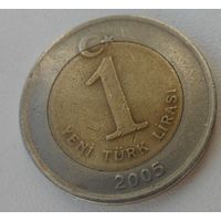 1 лира Турция 2005 г.в.