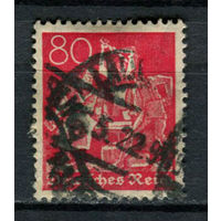 Рейх (Веймарская республика) - 1921 - Кузнецы 80 Pf - [Mi.166] - 1 марка. Гашеная.  (Лот 83BC)