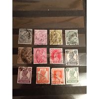 12 марок британской колонии Индия король (2-14)
