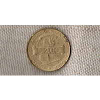 Италия 200 лир 1996/100 лет Академии таможенной службы