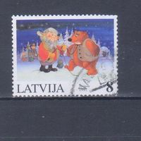 [1972] Латвия 1997. Рождество.Новый Год. Гашеная марка.