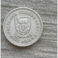 Werty71 Фолклендские острова 1 фунт 1987