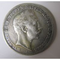 Пруссия  3 марки 1908  серебро  .31-378