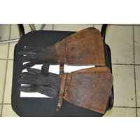 Перчатки-краги "Люфтваффе" из изумительной натур.кожи.30-е годы.Средний размер в музейном сохране.
