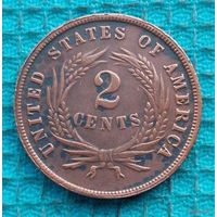 США 2 цента 1869 года. Новогодняя распродажа!