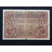 Германия 20 марок 1918г.