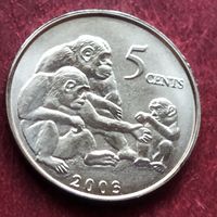 Либерия 5 центов, 2003